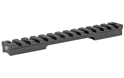 Midwest REM 700 SA Rail Matte Black, angled top view with slotted mounting holes
