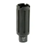 MIDWEST BLAST CAN, black upright view with fluted cylindrical body and open top