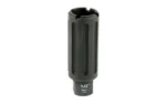 MIDWEST BLAST CAN, black upright view with fluted cylindrical body and open top