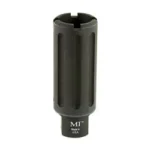 MIDWEST BLAST CAN 1/2X28 5.56/223 black cylindrical blast can, upright view with fluted sides
