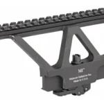 MIDWEST AK RAILED SCOPE MOUNT QD black angled side view with top rail and quick-detach lever