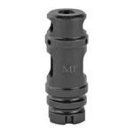 MIDWEST MZL BRK 2 CHAMBER M14X1LH black, upright angled view with two ports and threaded base
