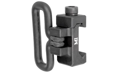 primary-17178 MIDWEST SLING ADAPTOR FOR PICATINNY, black adaptor with oval sling loop in front view