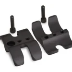 NORDIC 12GA BARREL CLAMP BLK black two-piece clamp with screws, angled view