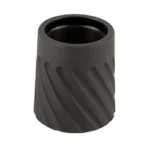 Nordic Benelli nut, black angled view with internal threads and spiral-textured exterior