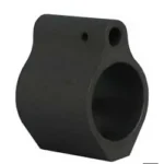 Yankee Hill Machine Co YHM Low Pro Gas Block, black three-quarter view with circular opening
