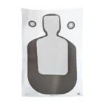 ACTION TGT PHOTO W/ VITAL ANTMY 100P black and gray silhouette target, front view