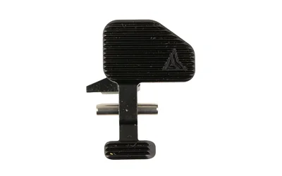 RADIAN AR15 EXTENDED BOLT CATCH BLK front view with textured black upper and lower paddles