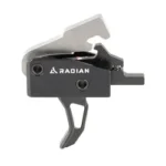 RADIAN VERTEX TRIGGER, black side view with silver top lever and curved trigger