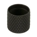 Yankee Hill Machine Co YHM 9MM PIST THR PROT, black knurled cylinder with visible threads