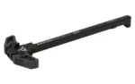 Radian Raptor-LT charging handle, dark grey angled view with dual textured latches