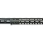 RADIAN UPPER/HANDGUARD SET 14" GRAY, gray upper and slotted handguard in side view