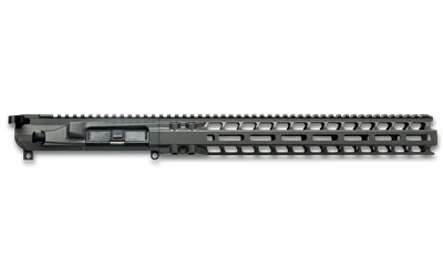RADIAN UPPER/HANDGUARD SET 14" GRAY, gray upper and slotted handguard in side view