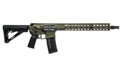 RADIAN MODEL 1 16-inch 223WLD 30RD ODG rifle, right-side view with green handguard and black stock