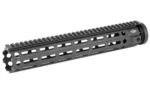 Yankee Hill Machine Co YHM MR7 Handguard Rifle M-LOK Assy, black angled view with top rail