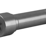 Yankee Hill Machine Co YHM 9MM Bolt Buffer, gray angled view with cylindrical body and marked end