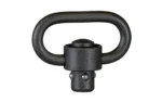 Yankee Hill Machine Co YHM QD SLING SWIVEL BLACK, front view with oval loop and push button