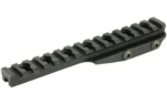 Yankee Hill Machine Co YHM 6-inch PICATINNY RAIL EXTENSION, black angled top view with rail slots