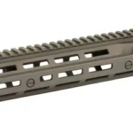 Daniel Defense DD RIS III Rail Assembly, FDE angled view with top rail and slotted sides