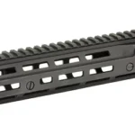Daniel Defense DD RIS III Rail Assembly, black angled side view with top rail and M-LOK slots