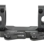 American Defense Mfg. AD-RECON black scope mount front view with two upright rings and levers