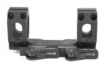 American Defense Mfg. AD-RECON black scope mount front view with two upright rings and levers