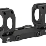 American Defense Mfg. RECON SL black scope mount angled view with two rings and side levers