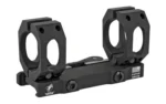 American Defense Mfg. RECON SL black scope mount angled view with two rings and side levers