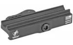 American Defense Mfg. AM DEF LRG BASE FULL SIZE ACOG QR black angled side view with long rails and lever
