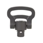 ALG Forged Sling Swivel black, front view with rectangular loop and mounting stud