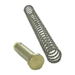 GEISSELE SPR 42 BRD WIRE BFR/SPR H2, silver braided spring beside a gold-coloured buffer