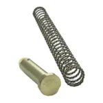 GEISSELE SPR 42 BRD WIRE BFR/SPR H3, silver braided spring beside a gold-coloured buffer