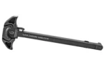 GEISSELE AIRBORNE CHRG HNDL 5.56 BLK, top view of black charging handle with twin latches