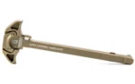 GEISSELE AIRBORNE CHRG HNDL 5.56 DDC, top view of tan charging handle with twin latches