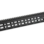 GEISSELE 15" SMR MK16 MLOK BLK black angled top and right-side view with rail and M-LOK slots