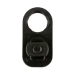 Daniel Defense DD MFR M-LOK TO QD MOUNT BLK black oval mount, front view with circular loop and QD socket