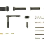 GEISSELE LPK STANDARD assorted black and metallic lower parts arranged in rows