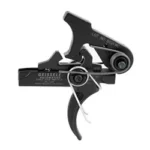 GEISSELE SSP M4 CURVED TRIGGER BOW black trigger assembly, side view with curved trigger bow