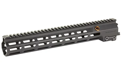 Geissele 13.5 SMR MK16 MLOK black, angled side view with top rail and M-LOK slots