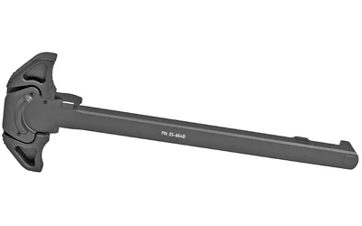 Geissele USASOC ABN Charging Handle black, top view with dual textured latches