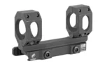 American Defense Mfg. AD-RECON black scope mount, three-quarter view with dual rings and lever