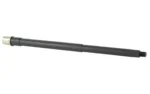 Ballistic BBL 223Wylde 16" SPR MID, black barrel side view with silver chamber end