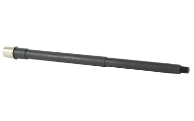 Ballistic BBL 223Wylde 16" SPR MID, black barrel side view with silver chamber end