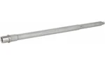 BALLISTIC BBL 223WYLDE 18 OPS 12 PR silver barrel, side view with threaded end