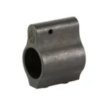 BALLISTIC .625-inch LO-PRO GAS BLOCK, dark gray angled view with round bore and pin hole