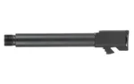 BALLISTIC BBL FOR GLK 17 G5 THRD BLK, black side view with threaded muzzle and squared chamber