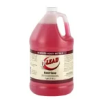 D-Lead Hand Soap, front view of gallon jug filled with red liquid, white handle and labeled front