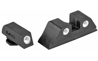 Meprolight MEPROLT TD for GLK 17 19 22 23 G/Y, black front and rear sight set with white dots