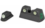 Meprolight MEPROLT TD CZ P01 night sights, black front and rear set with green dot inserts