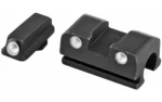 Meprolight MEPROLT TD WALTHER P-99 & PPQ night sights, black front and rear set with white dots